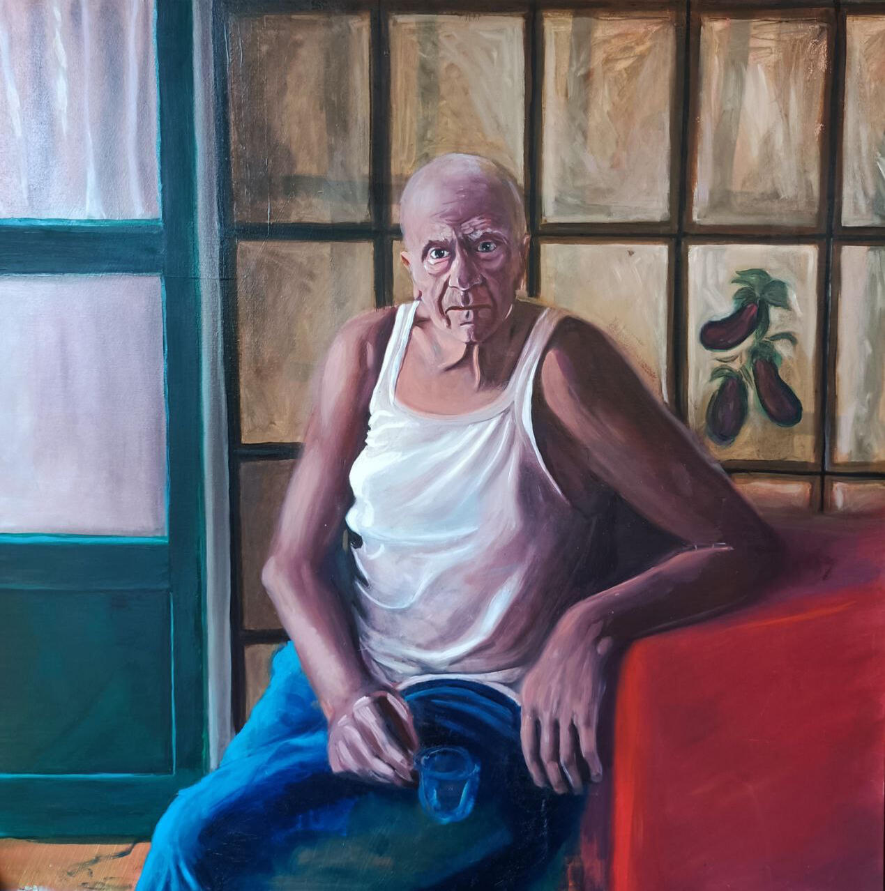 Oil on canvans,100x100 cm